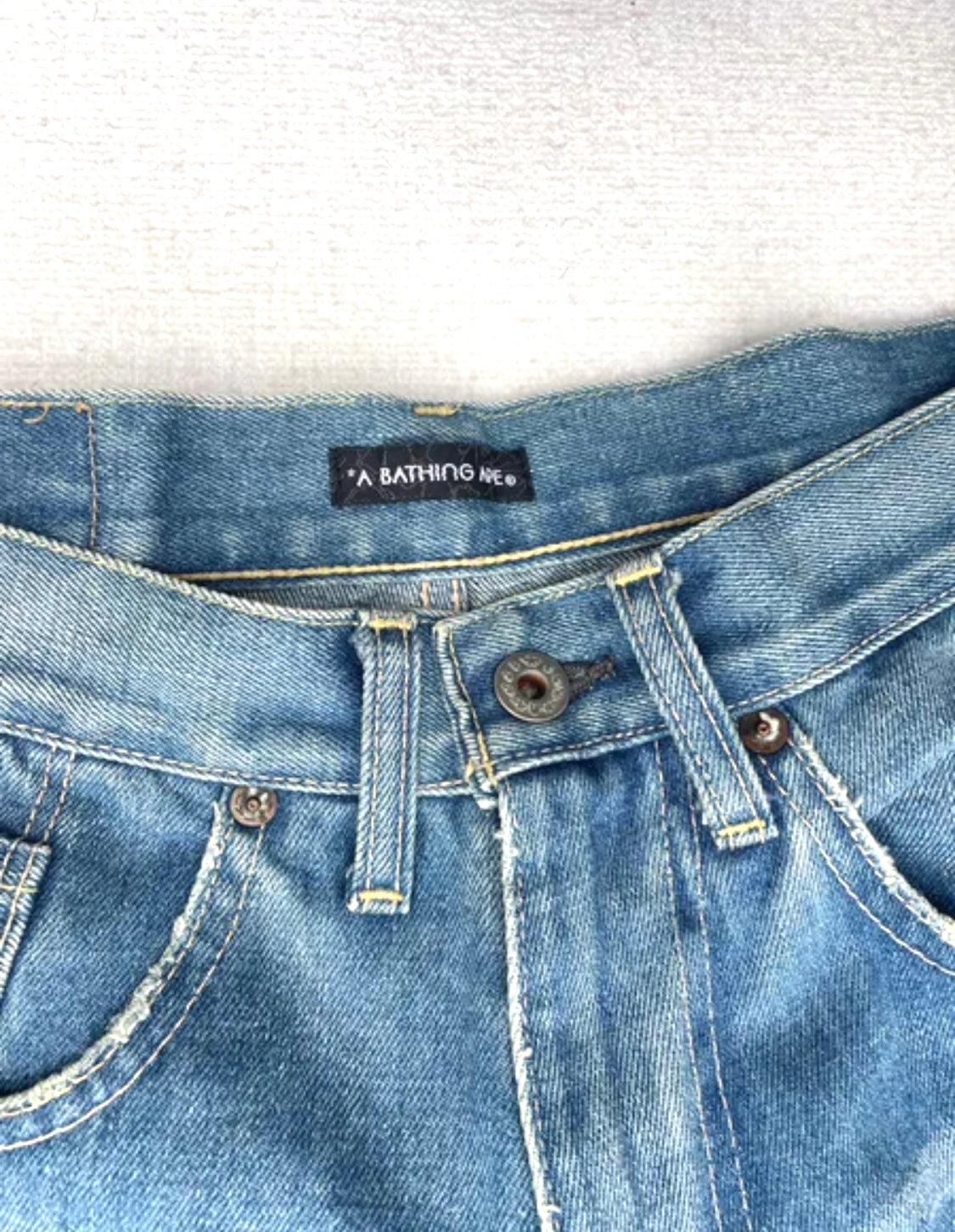 BAPE "Bathing Ape" Washed Denim Jorts