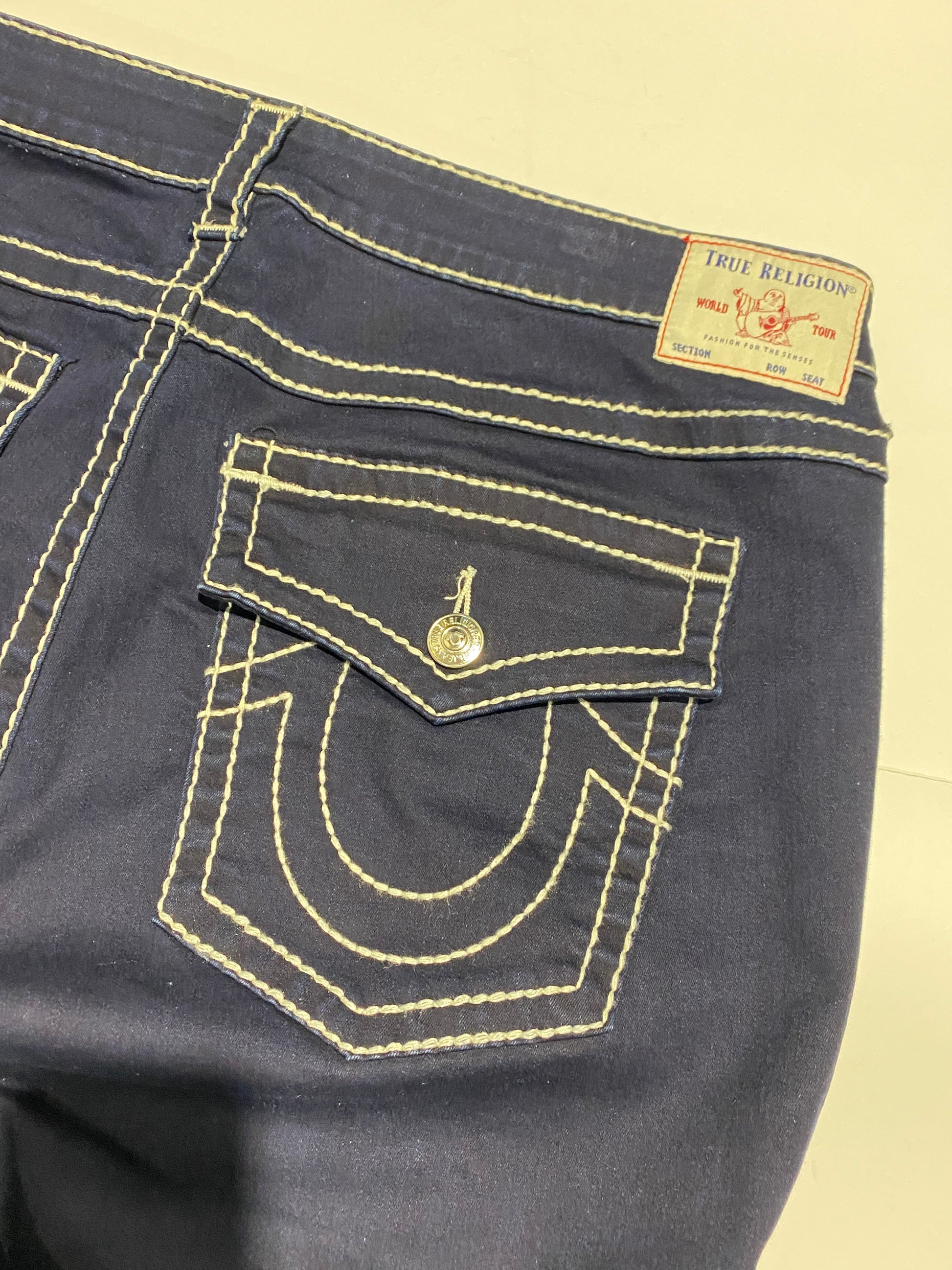 True Religion Jeannie Curvy Skinny Navy Pant