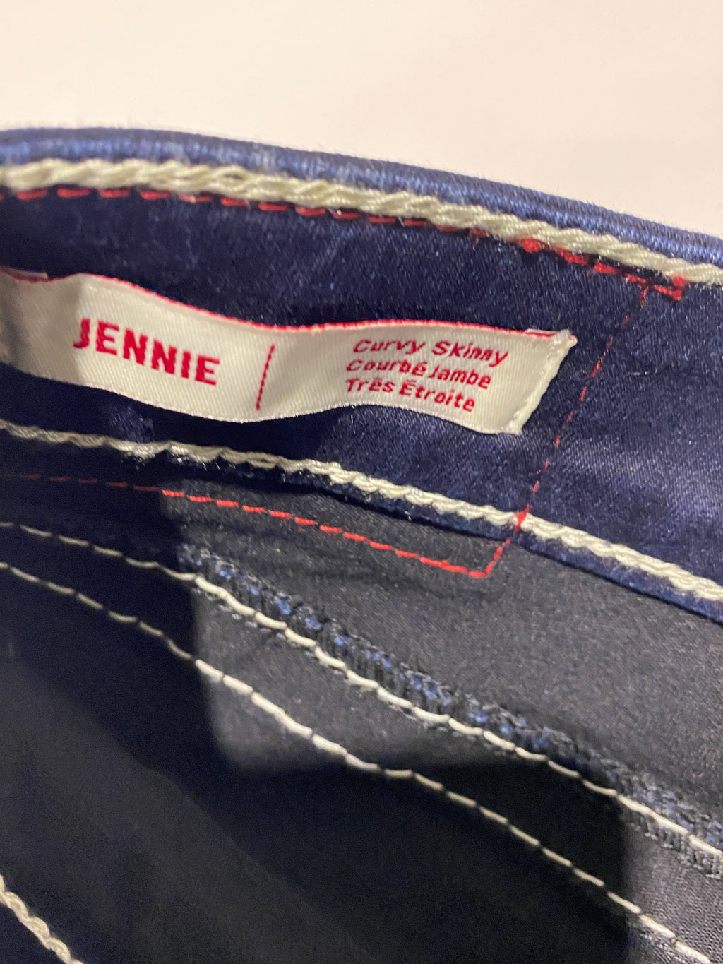 True Religion Jeannie Curvy Skinny Navy Pant