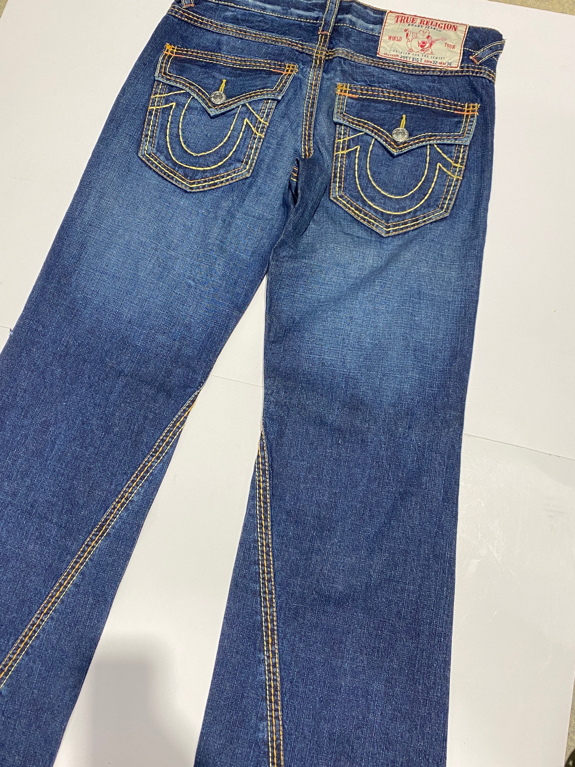 True Religion Flared Washed Denim Jean