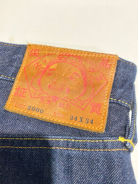 Evisu Orange Daicock Denim Jean