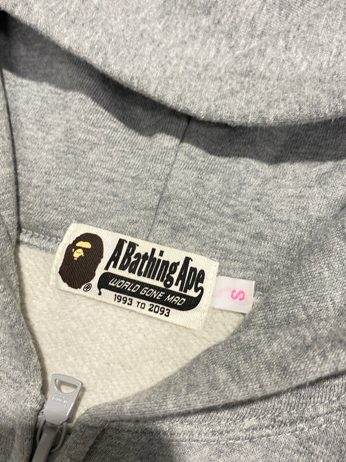 BAPE Grey BM Zip Hoodie
