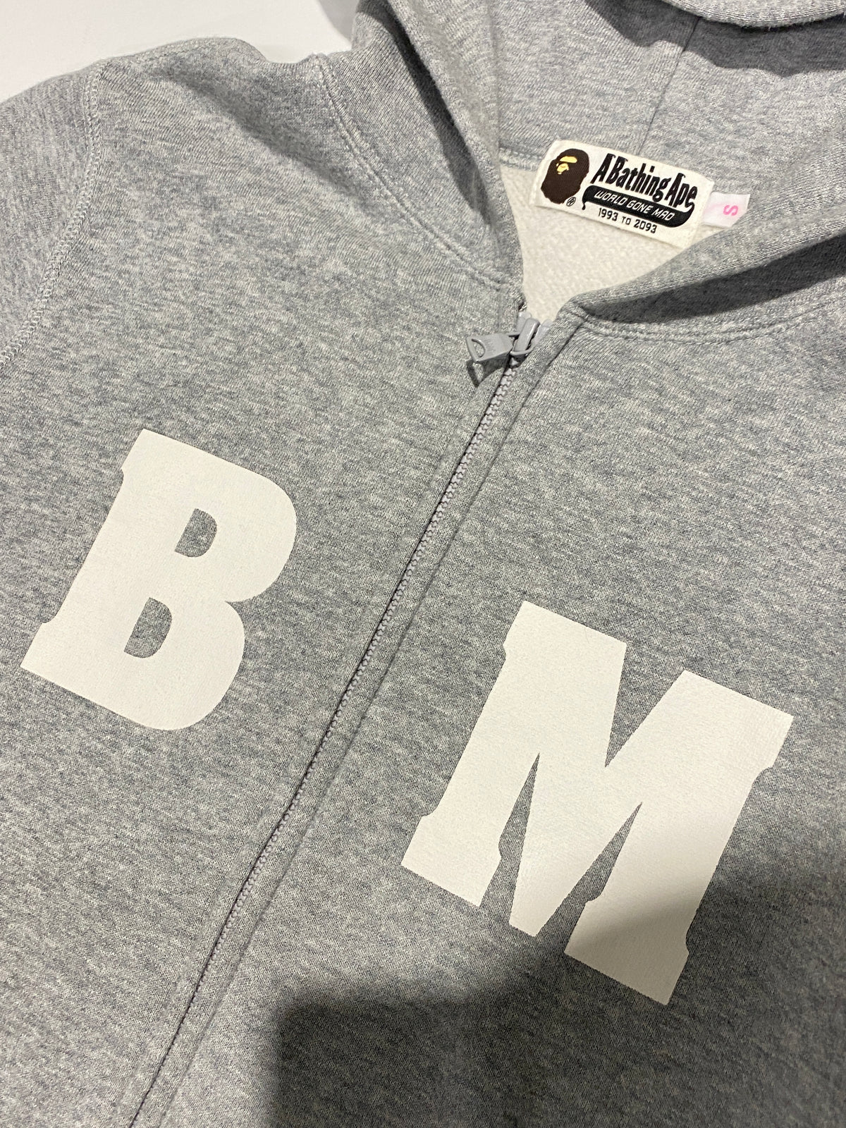 BAPE Grey BM Zip Hoodie