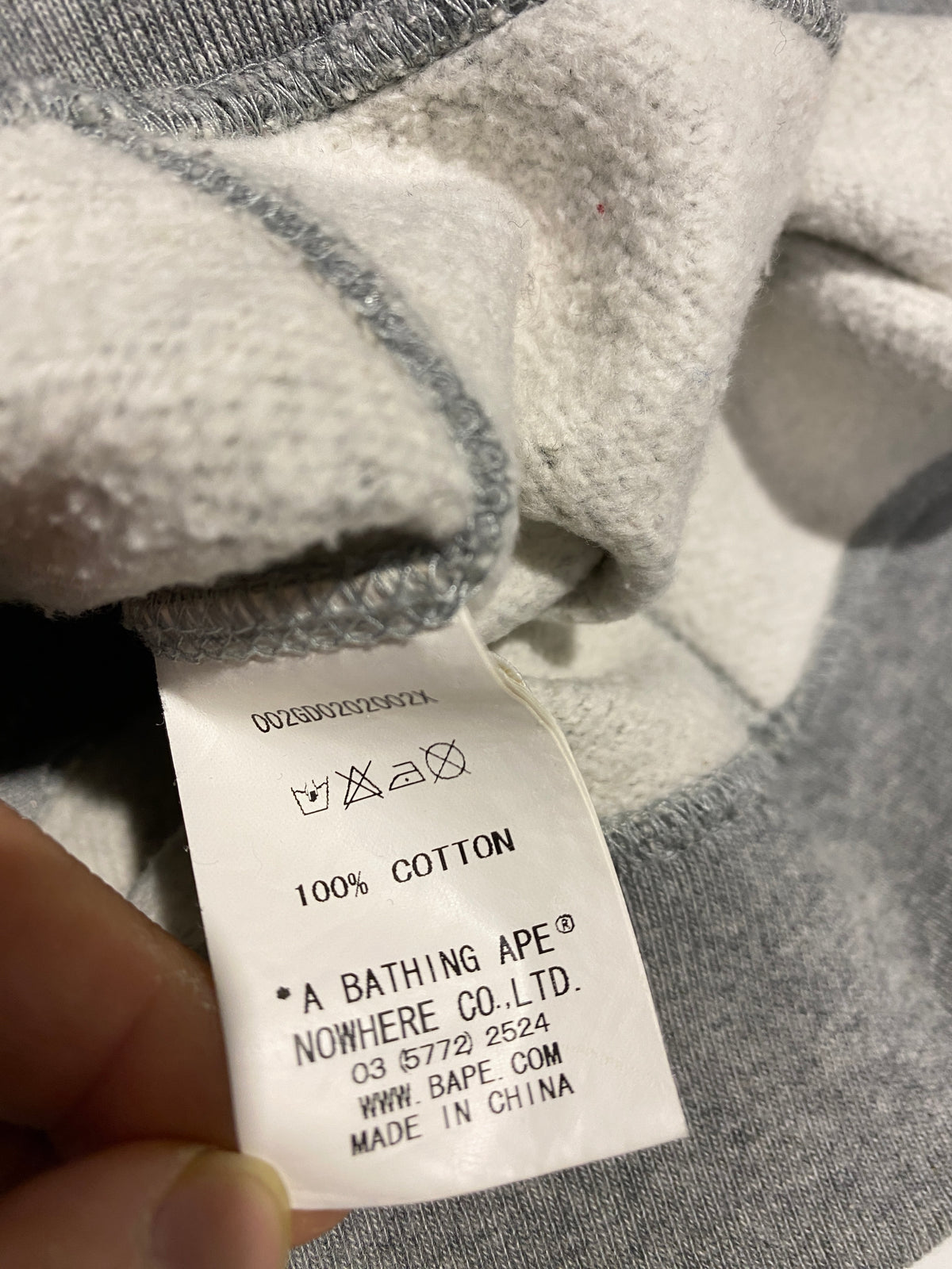 BAPE Grey BM Zip Hoodie