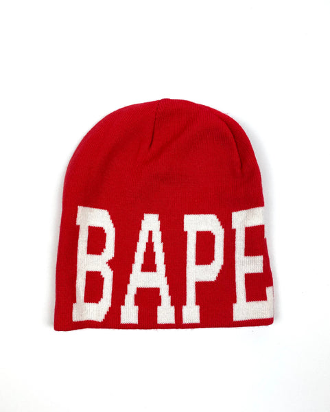 BAPE OG NYC Store Red Beanie