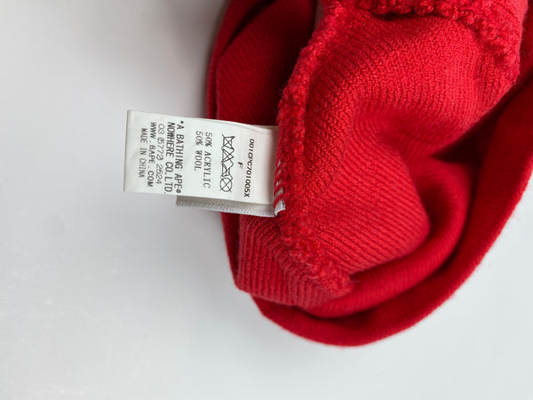 BAPE OG NYC Store Red Beanie