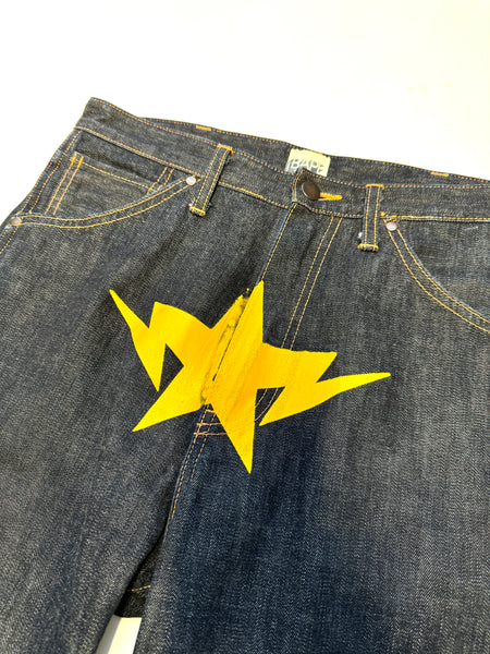 BAPE OG Yellow Double Star Denim Jean