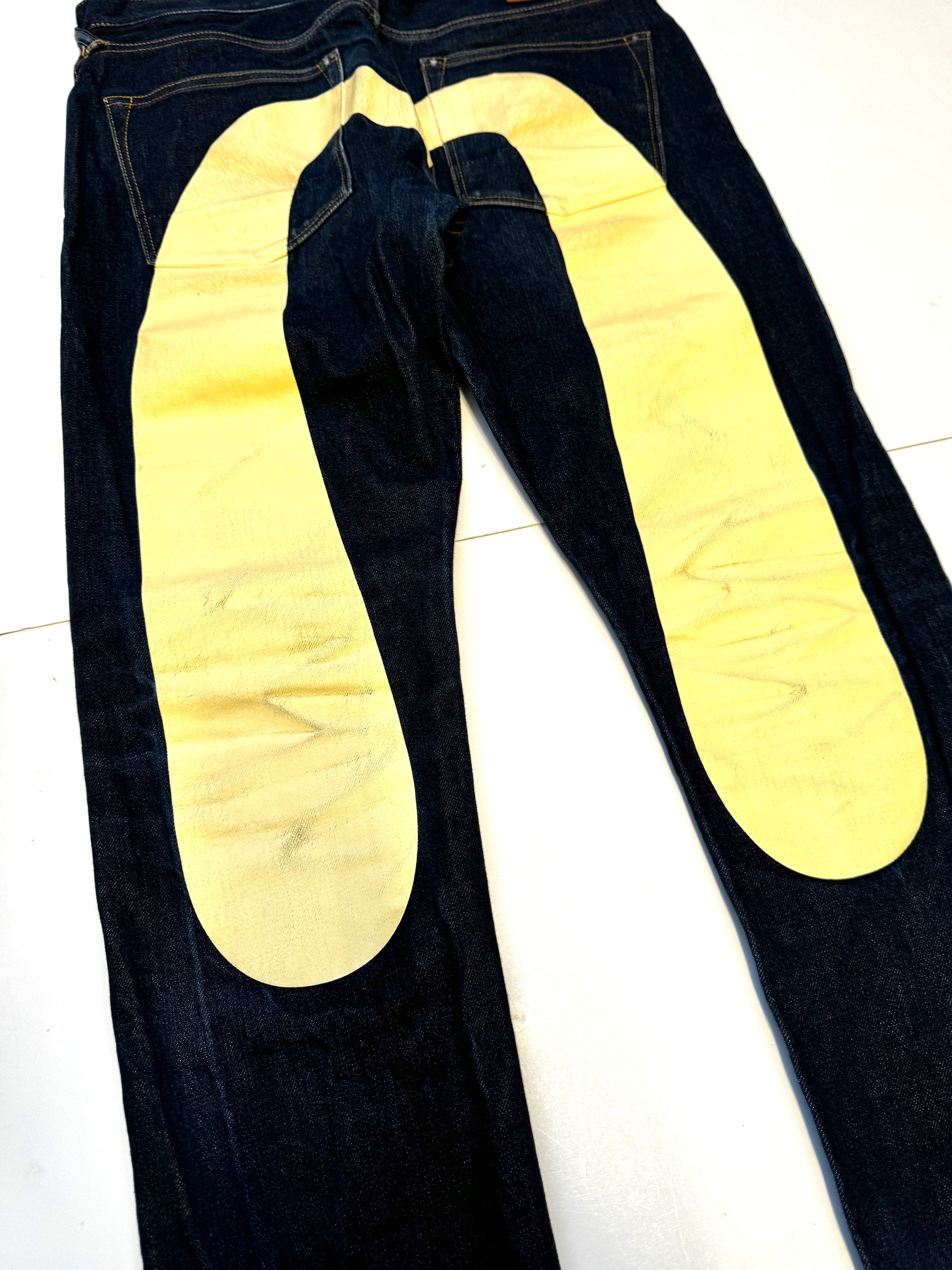 Evisu  White Daicock Denim Jean