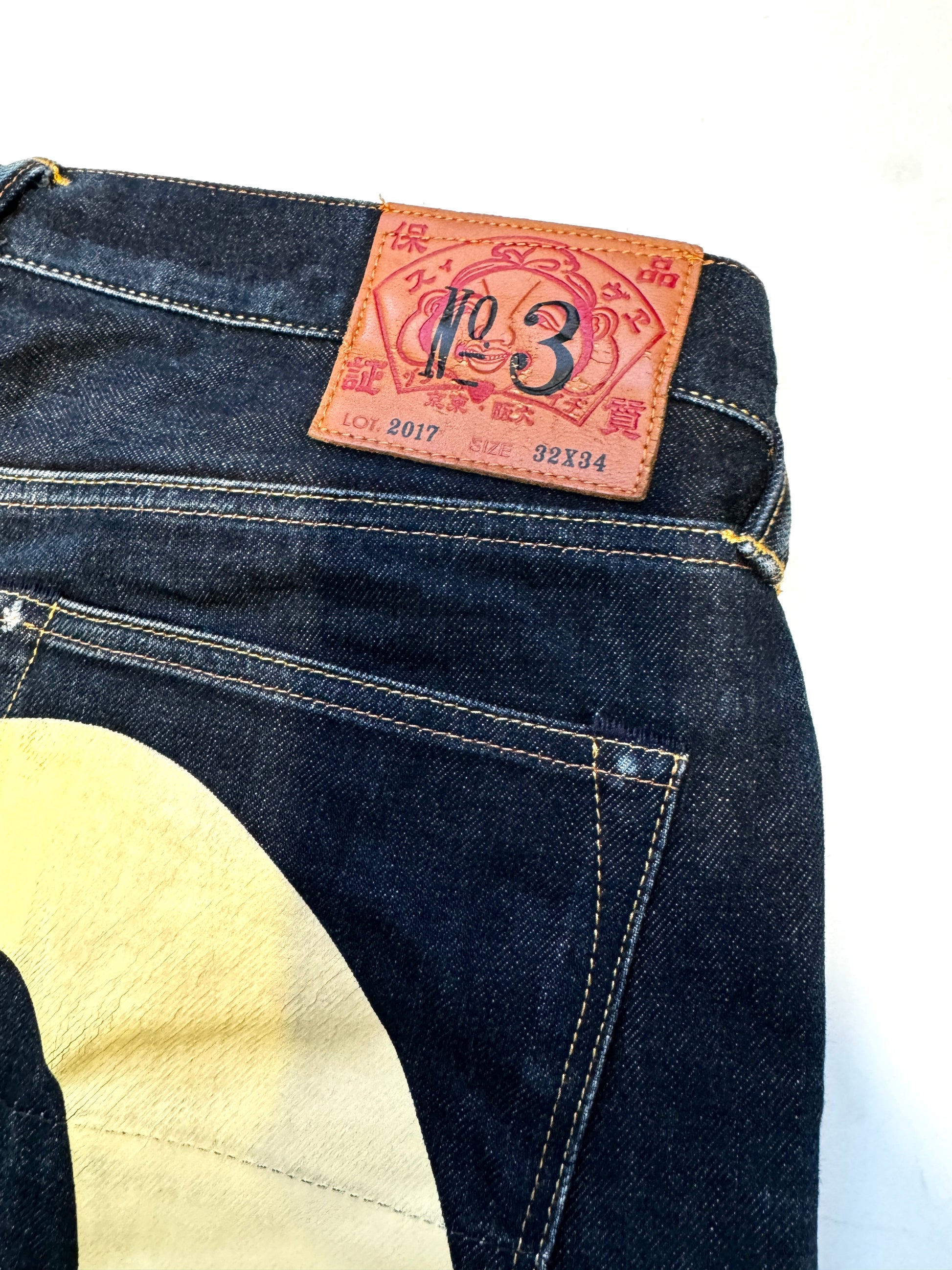 Evisu  White Daicock Denim Jean