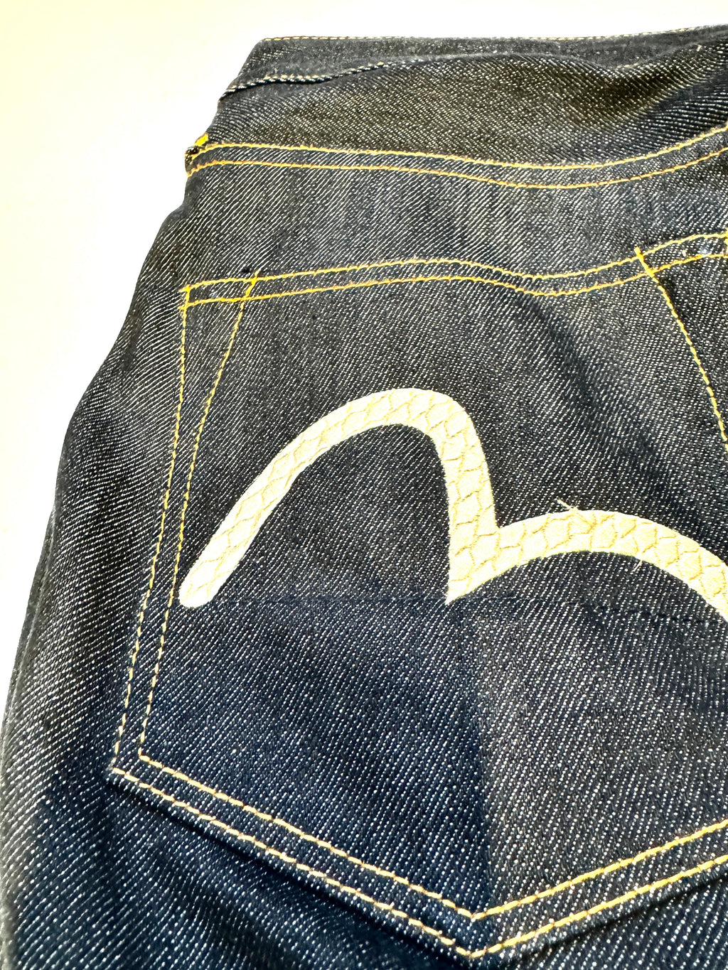 Evisu  Blue Long Dragon Embroidery  Seagull Denim Jean