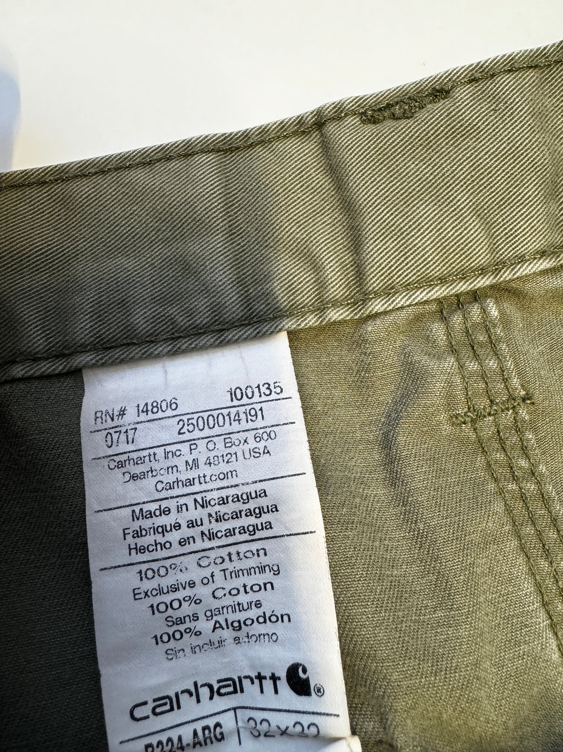 Carhartt Army Green Carpenter Pant
