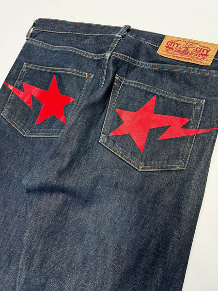 BAPE OG Red Star Denim Jean