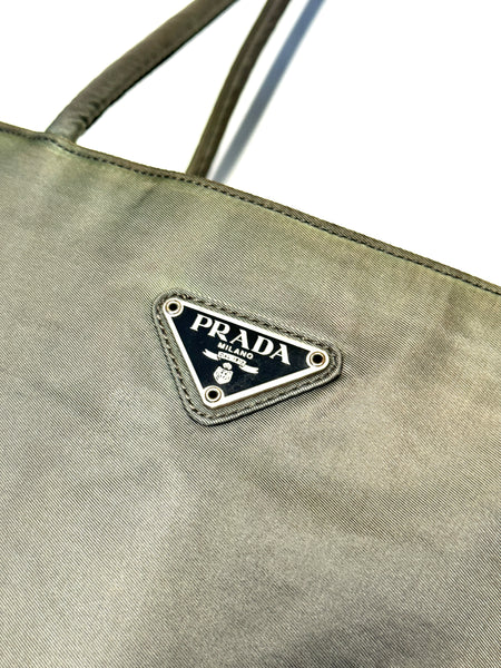 PRADA Vintage Olive Tote Bag