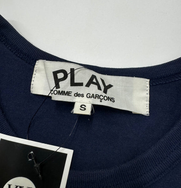 Comme des Garçons Play White Heart Navy Tee