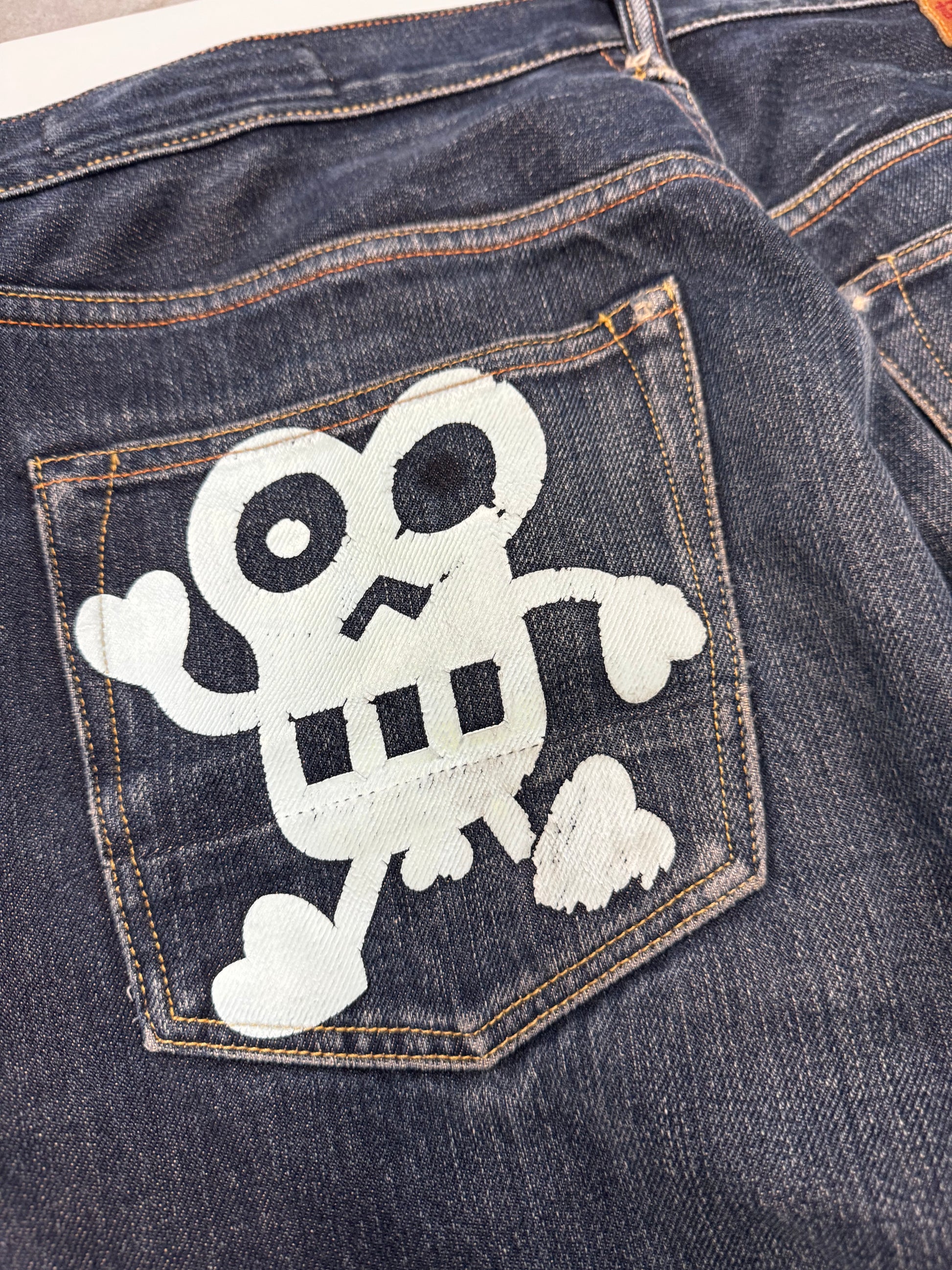 Evisu Blue Skull Washed Jean