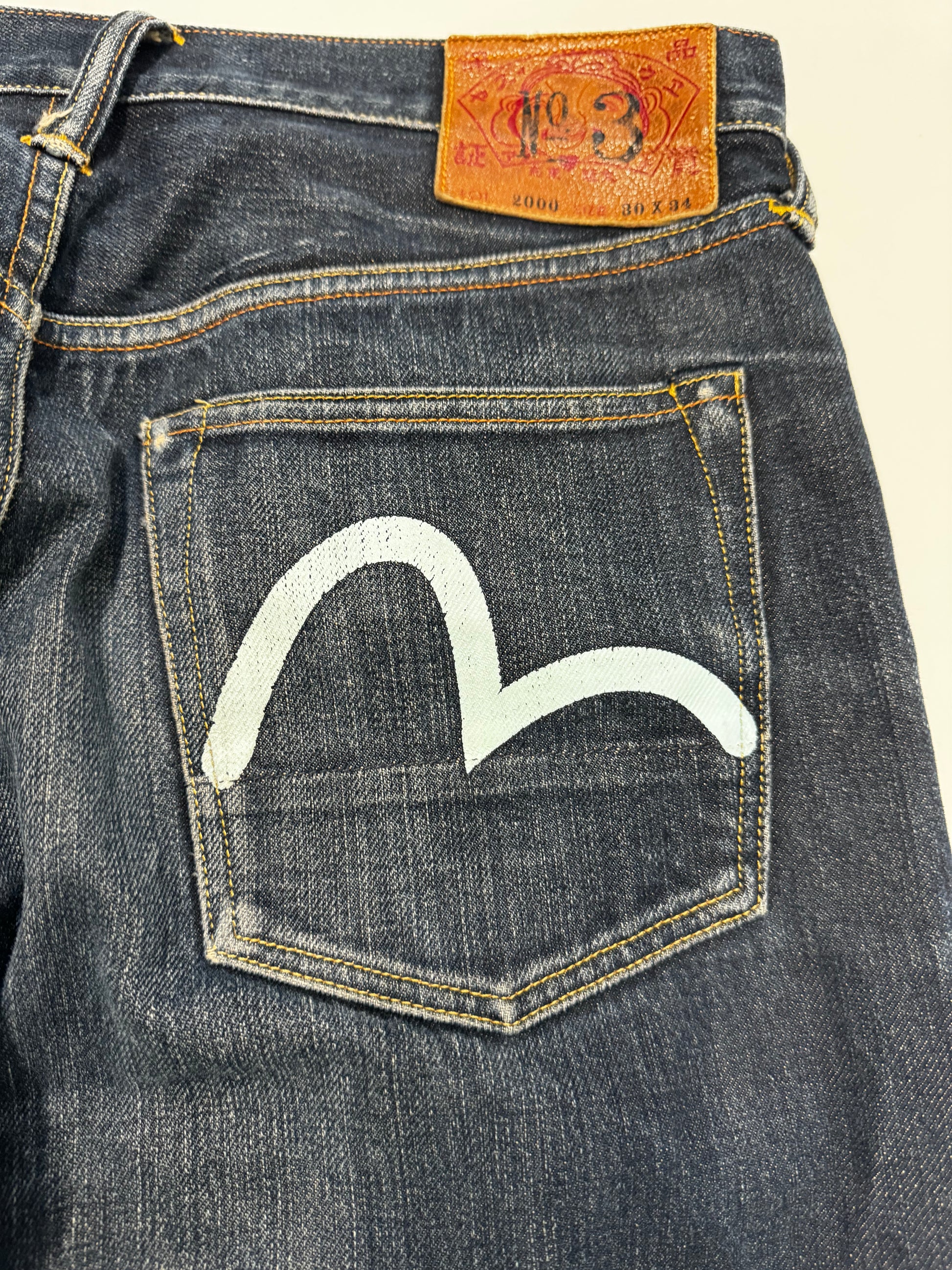 Evisu Blue Skull Washed Jean