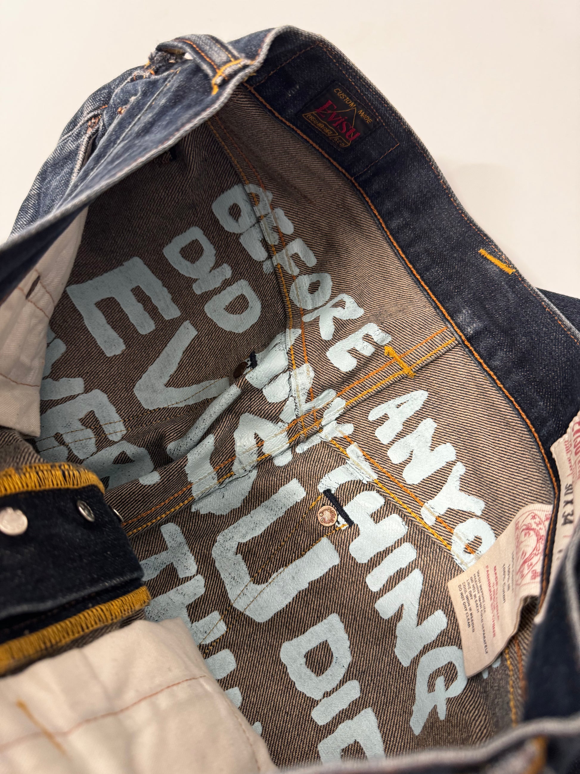 Evisu Blue Skull Washed Jean