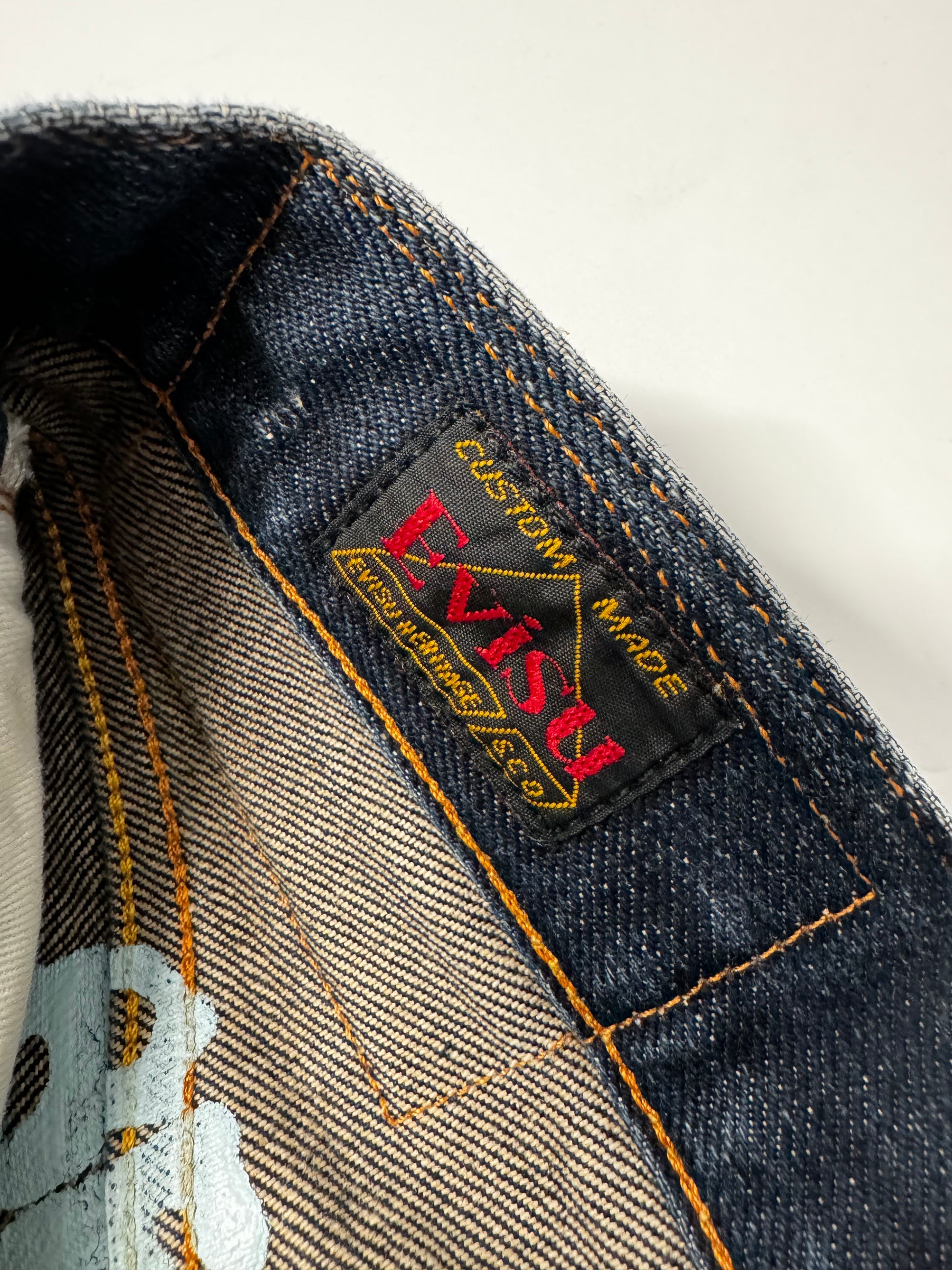 Evisu Blue Skull Washed Jean
