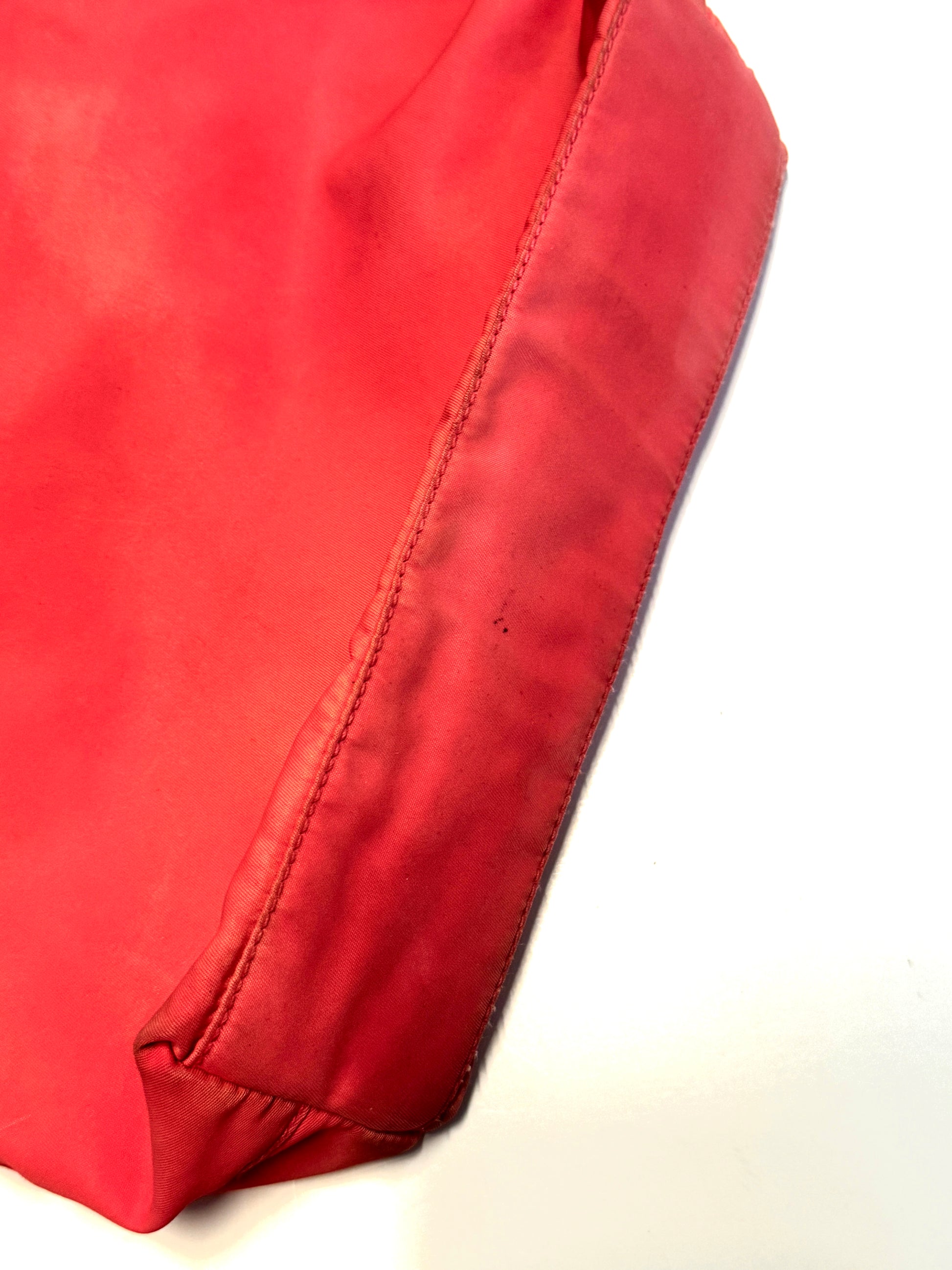 PRADA Vintage Rose Red Mini Tote Bag