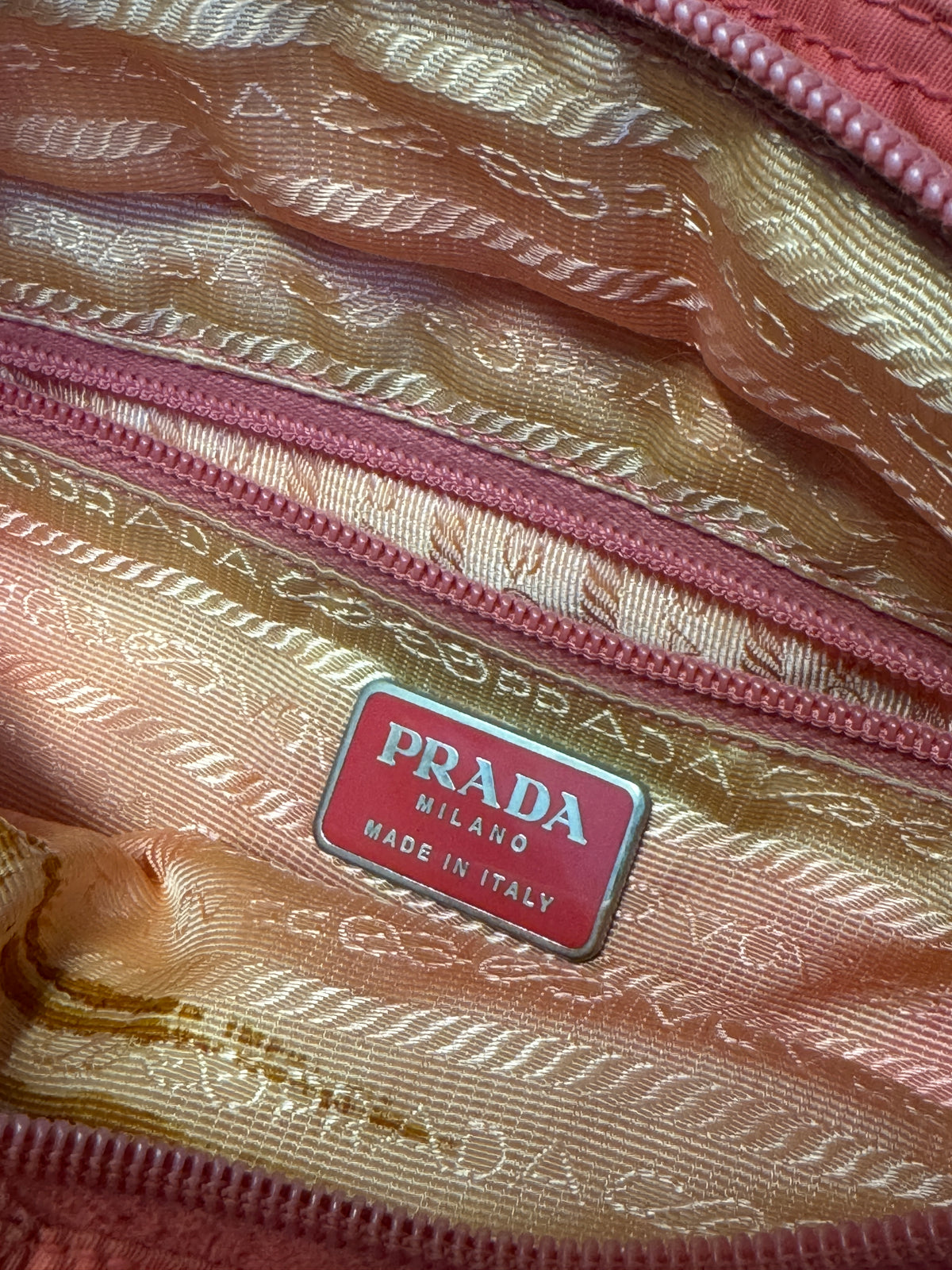 PRADA Vintage Rose Red Mini Tote Bag