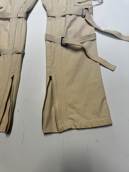 Handmade Rust Bandaid Strap Flared Pant