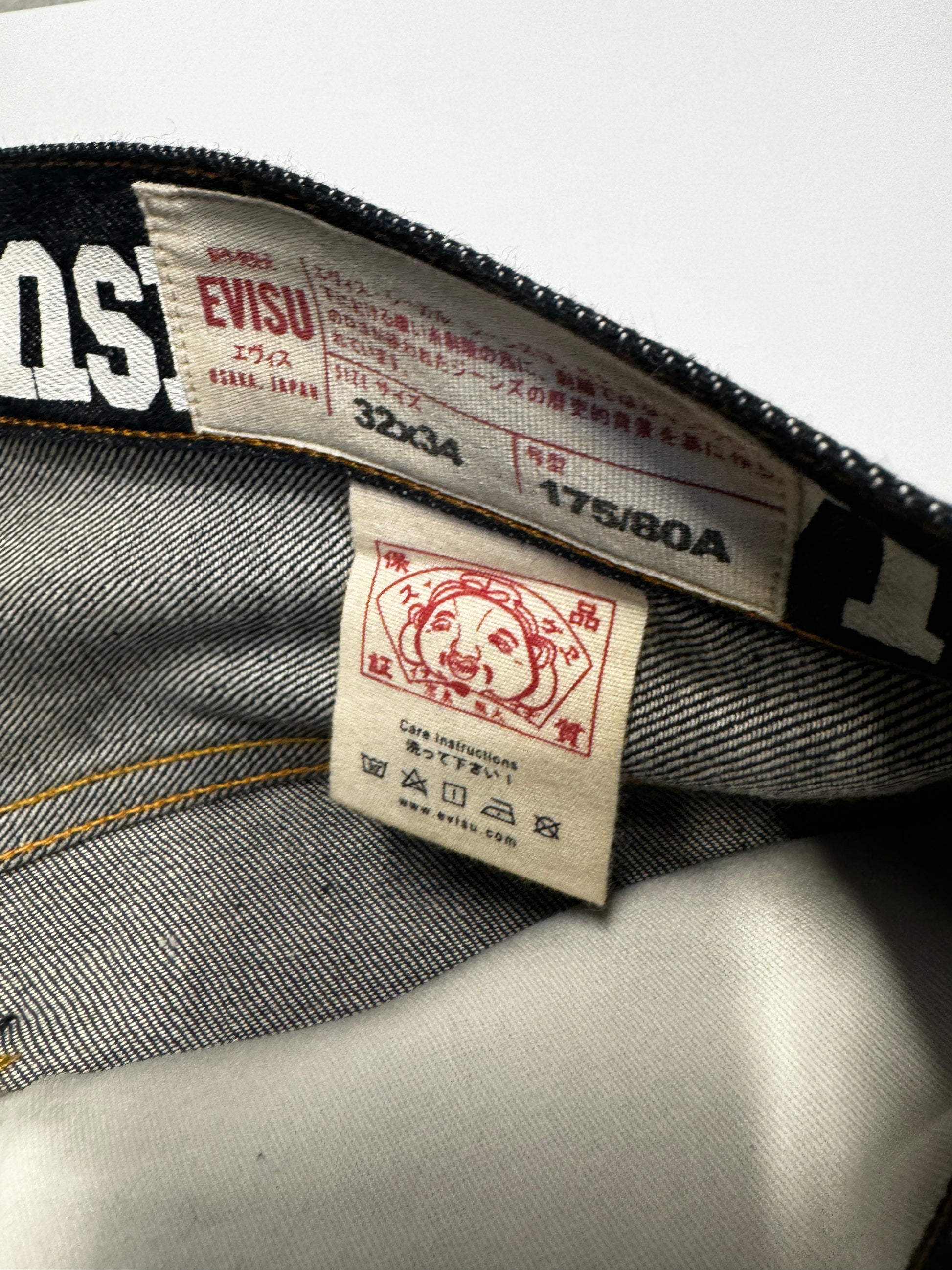 Evisu Backwards Spell Raw Denim Jean