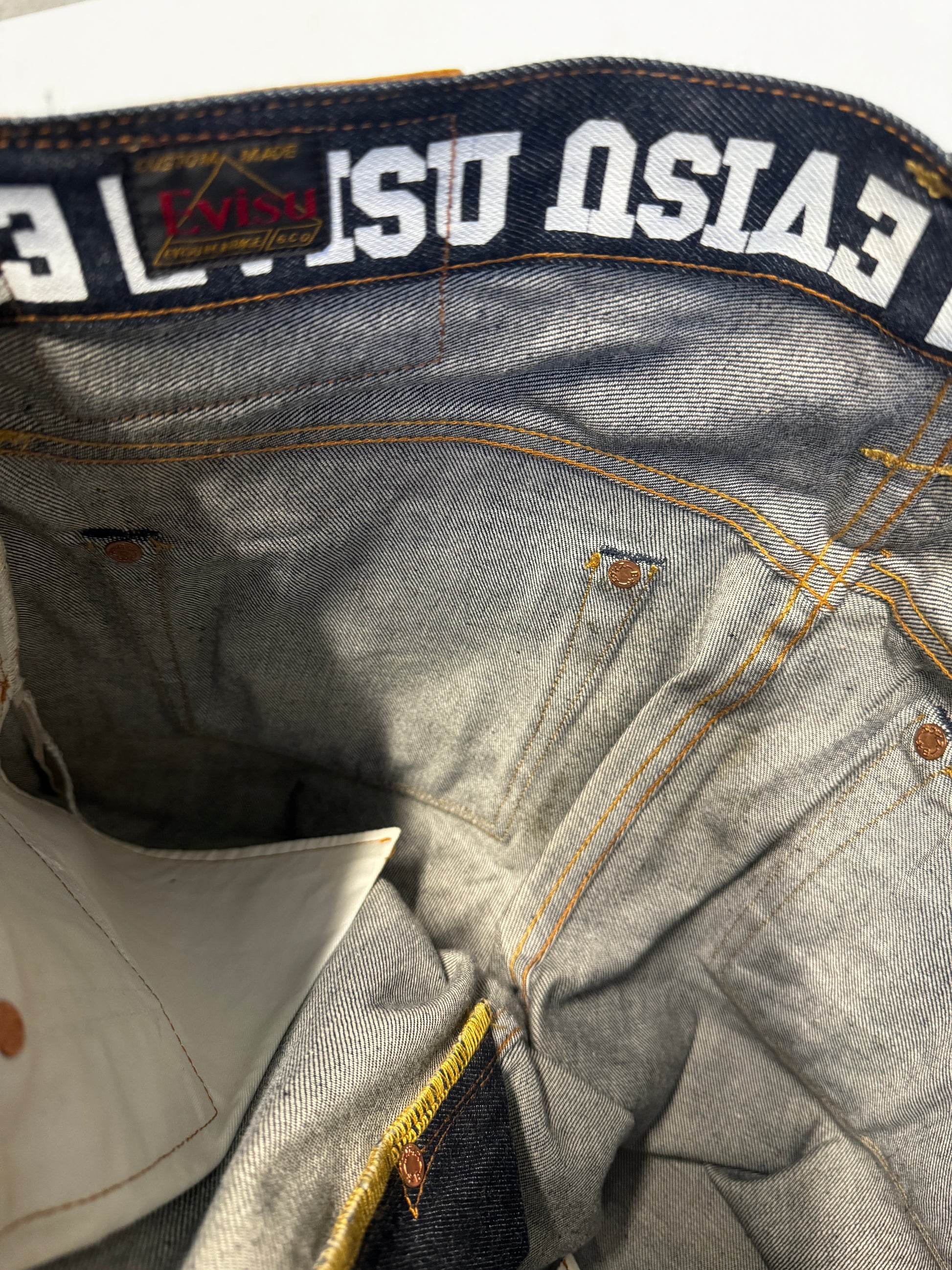 Evisu Backwards Spell Raw Denim Jean