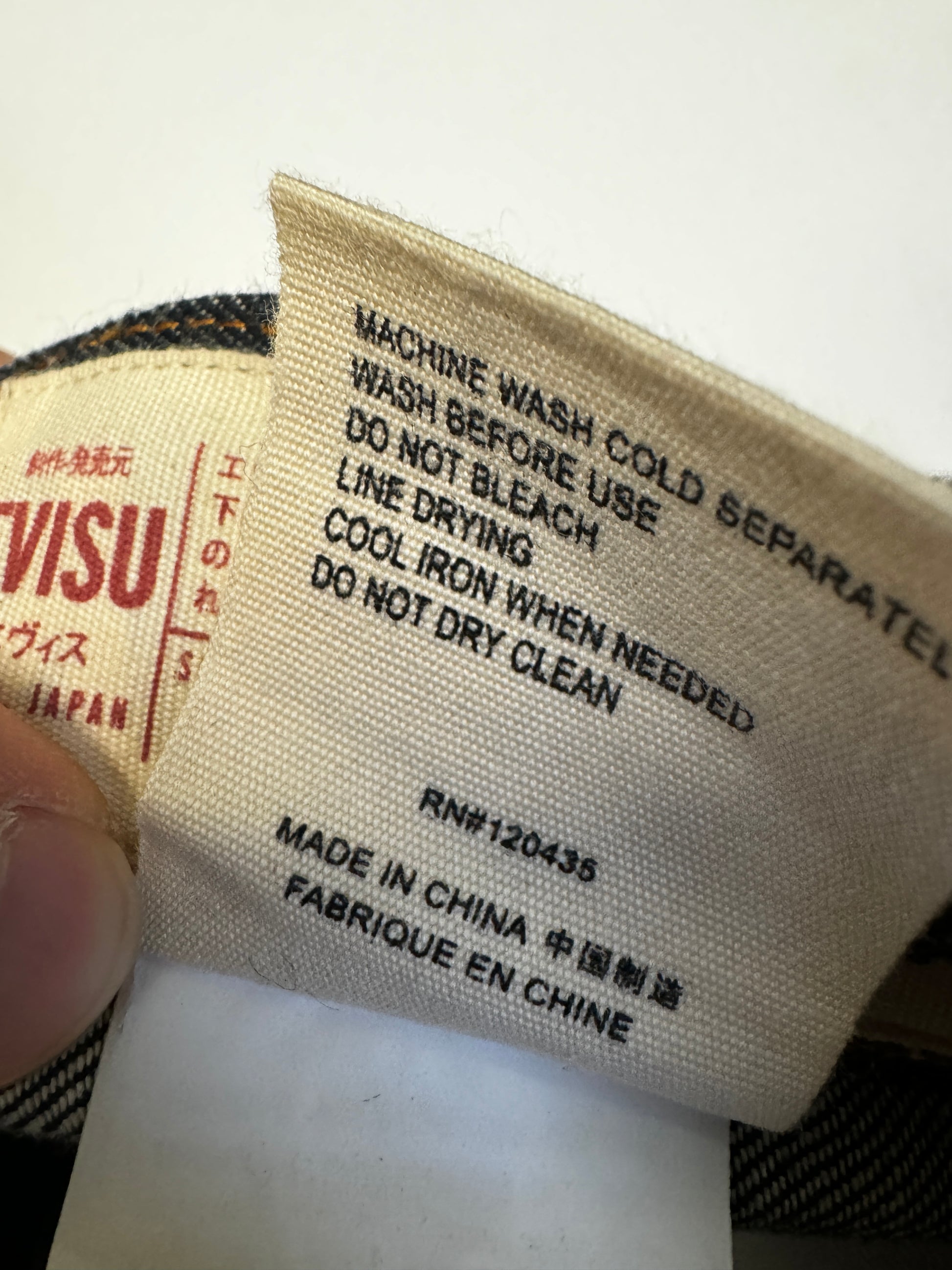 Evisu Backwards Spell Raw Denim Jean