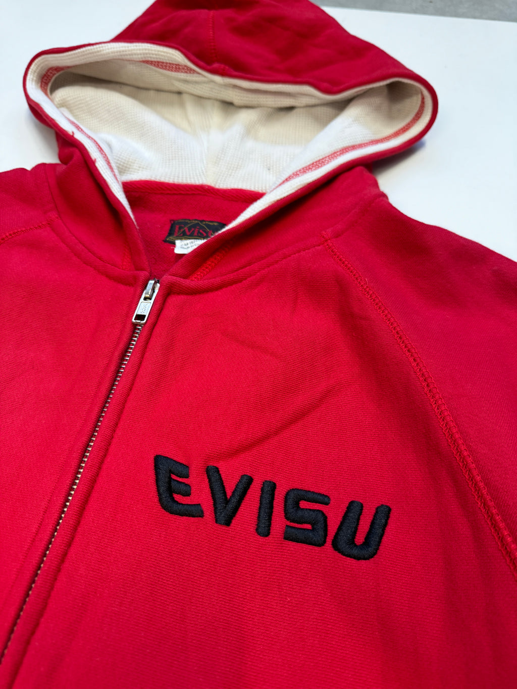 Evisu Red Skull Zip Hoodie
