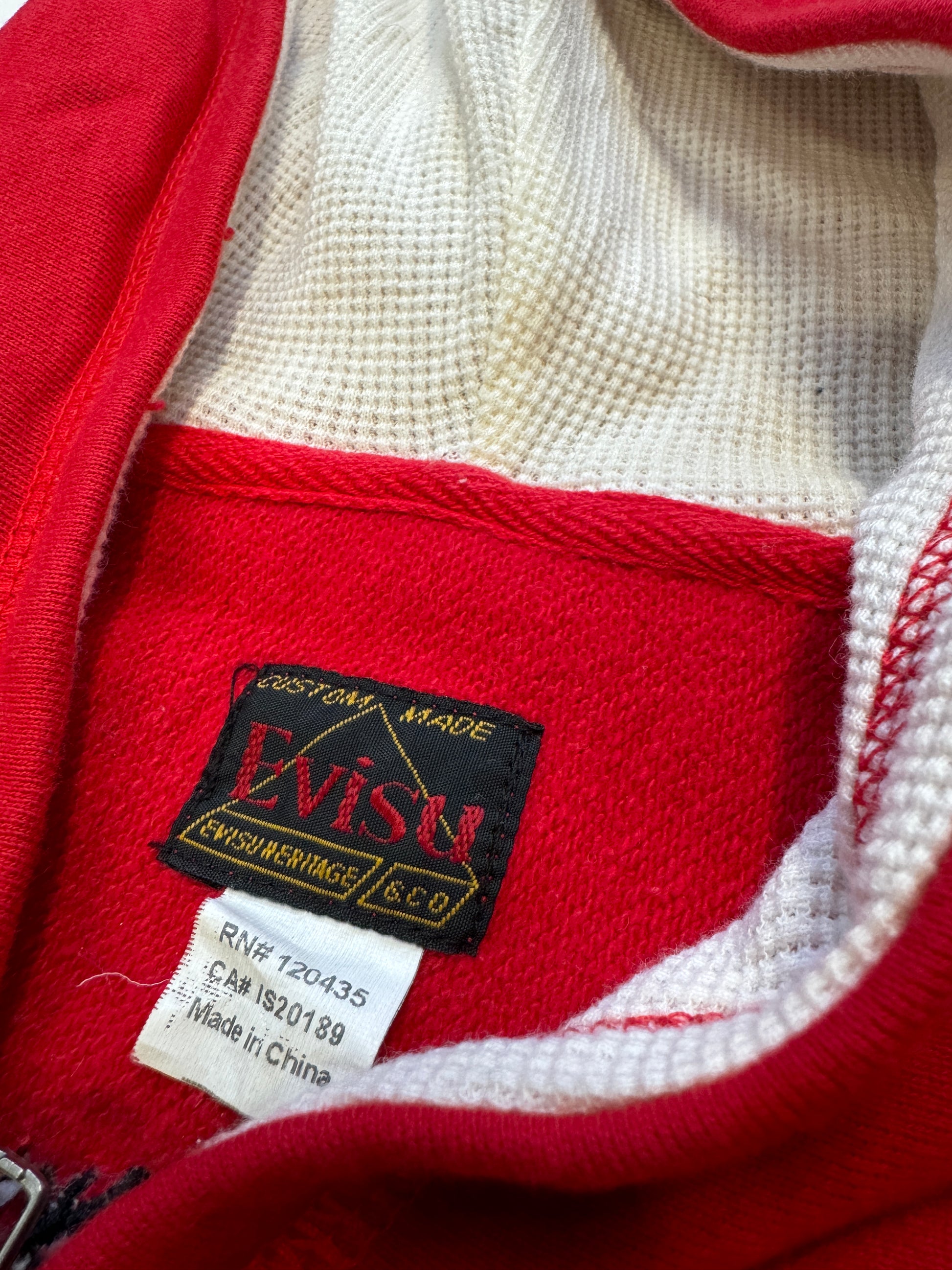 Evisu Red Skull Zip Hoodie