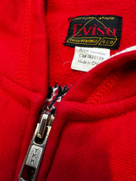 Evisu Red Skull Zip Hoodie