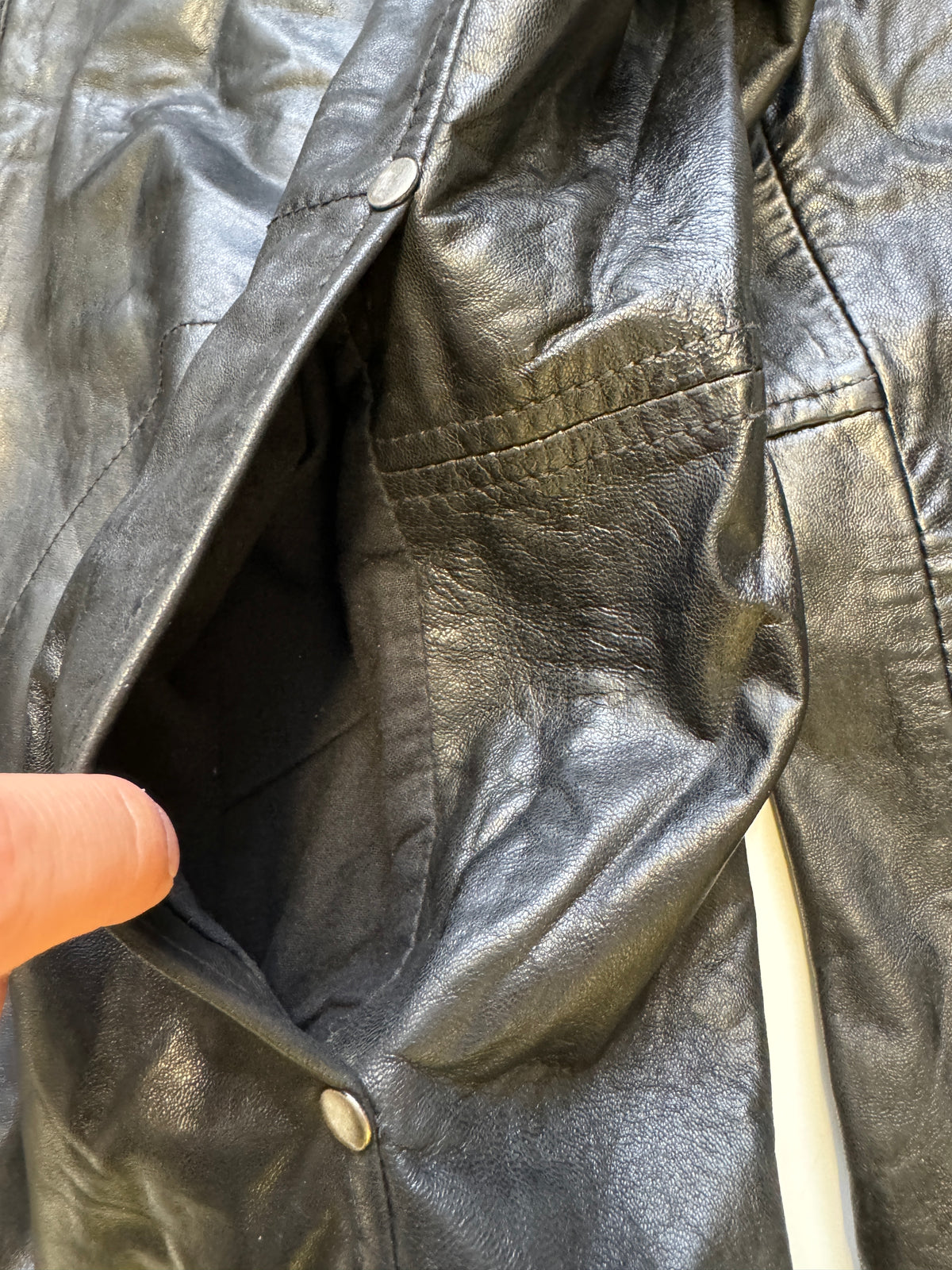 Avirex Black Biker Leather Jacket