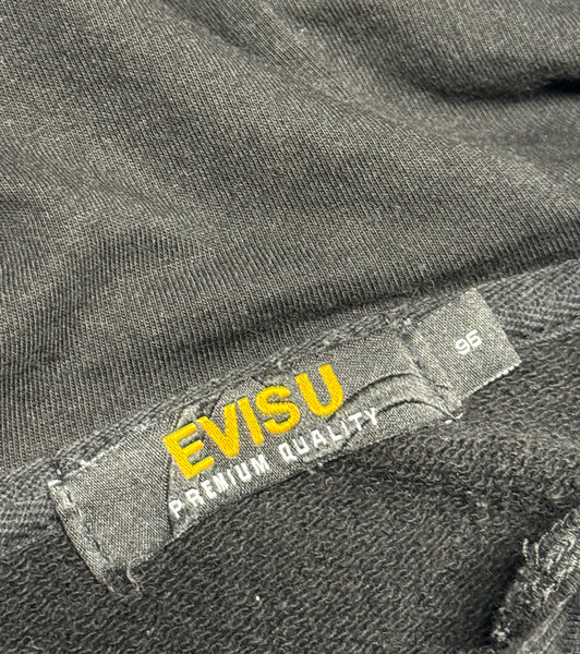 Evisu White Seagull Black Hoodie