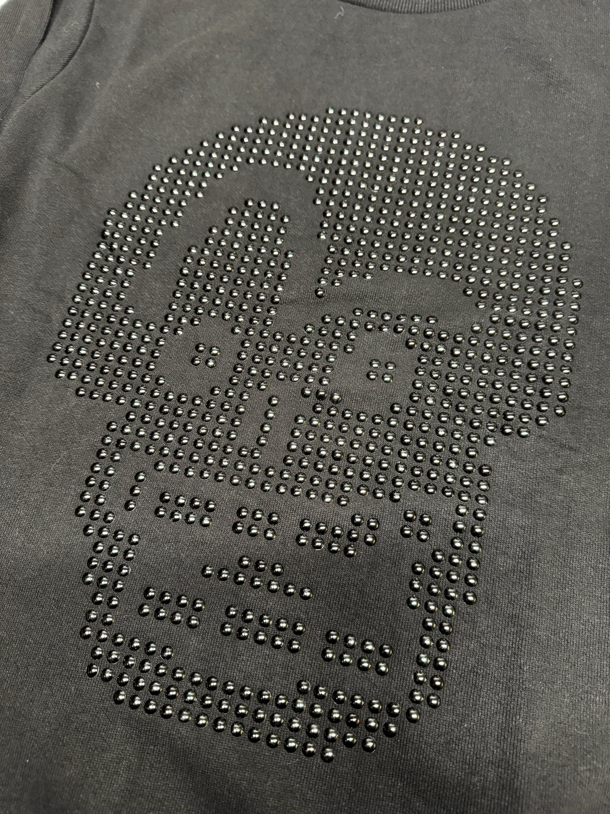 Evisu Black Dot Skull Face Crewneck