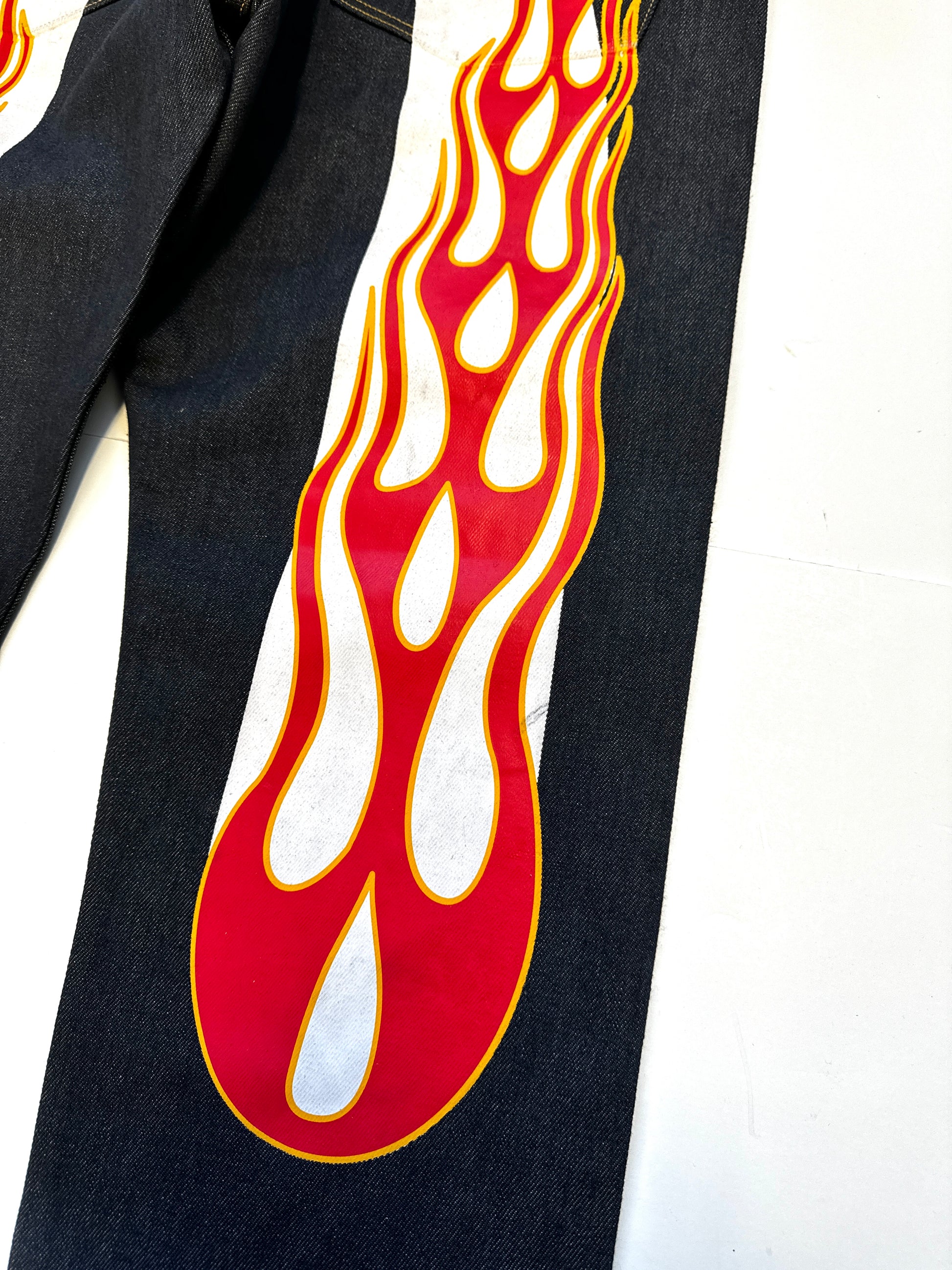 Evisu Flame White Daicock Jean