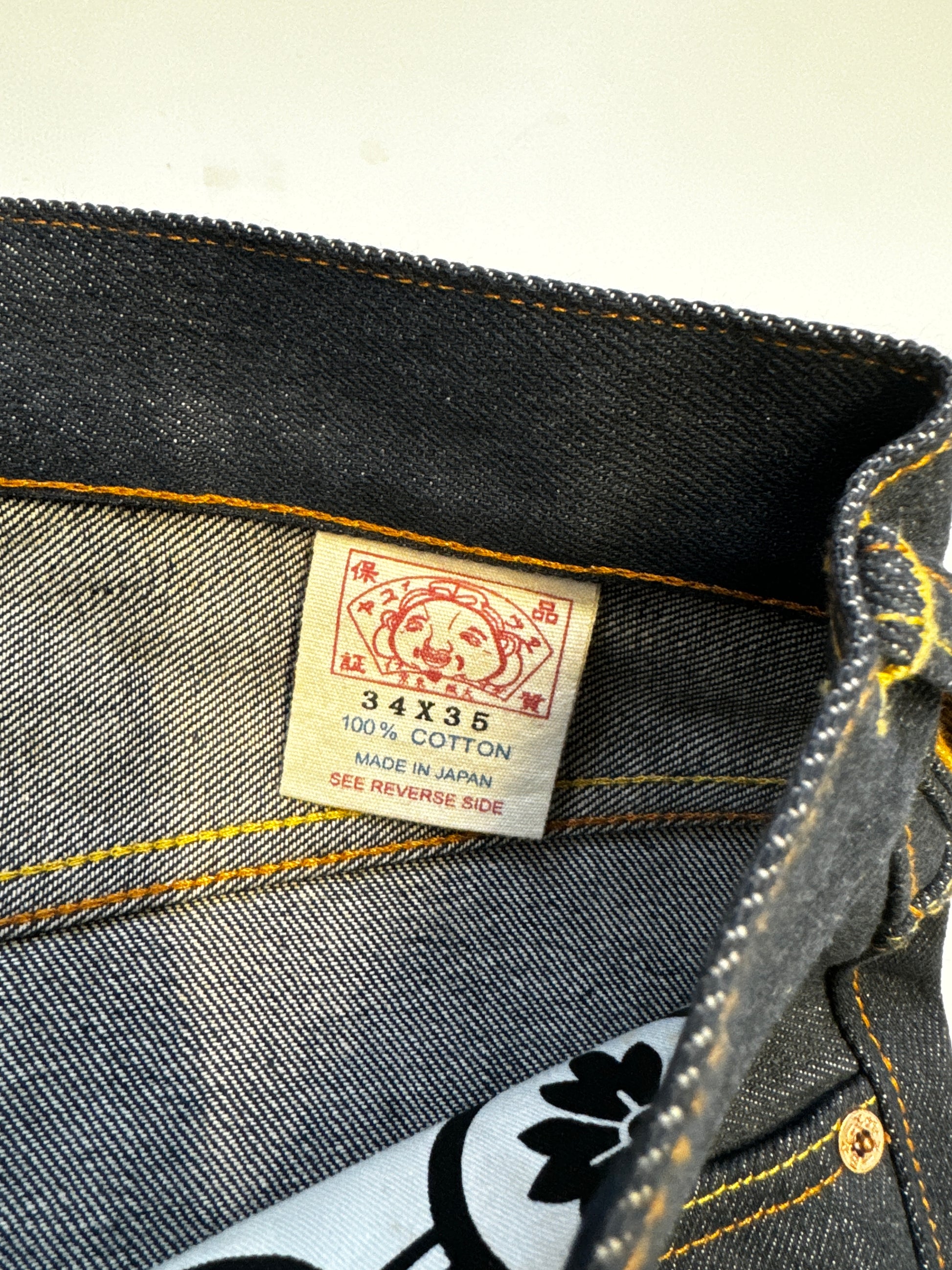 Evisu Flame White Daicock Jean
