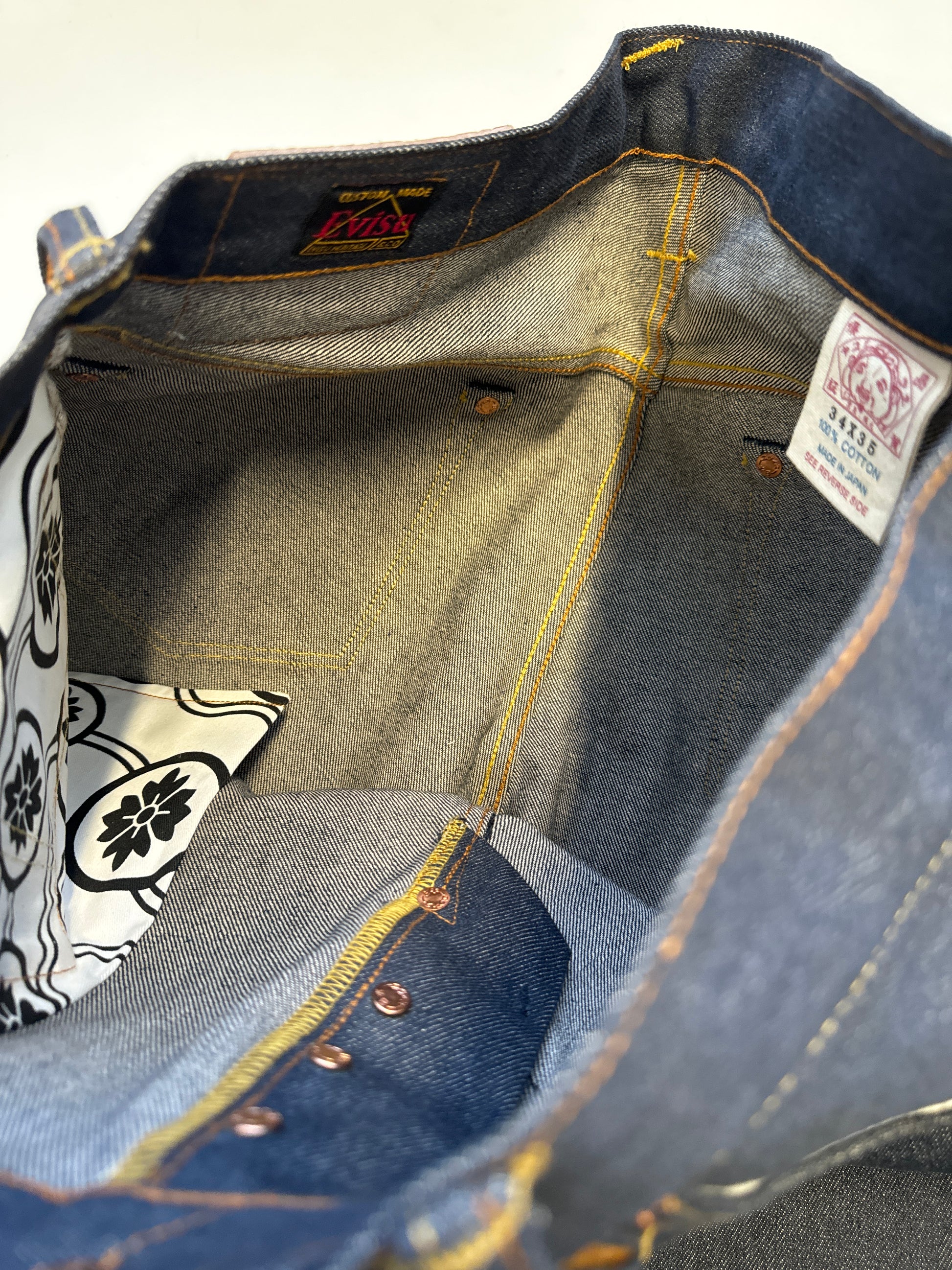 Evisu Flame White Daicock Jean