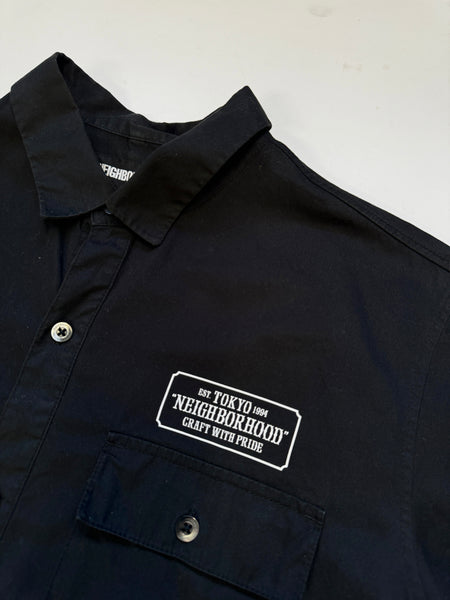 NBHD Black Work Button Up Shirt