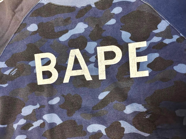 BAPE Early 2000s Blue Camo Crewneck