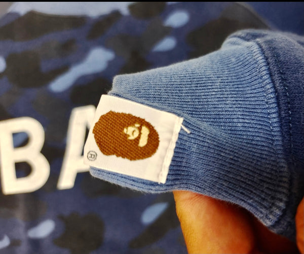 BAPE Early 2000s Blue Camo Crewneck