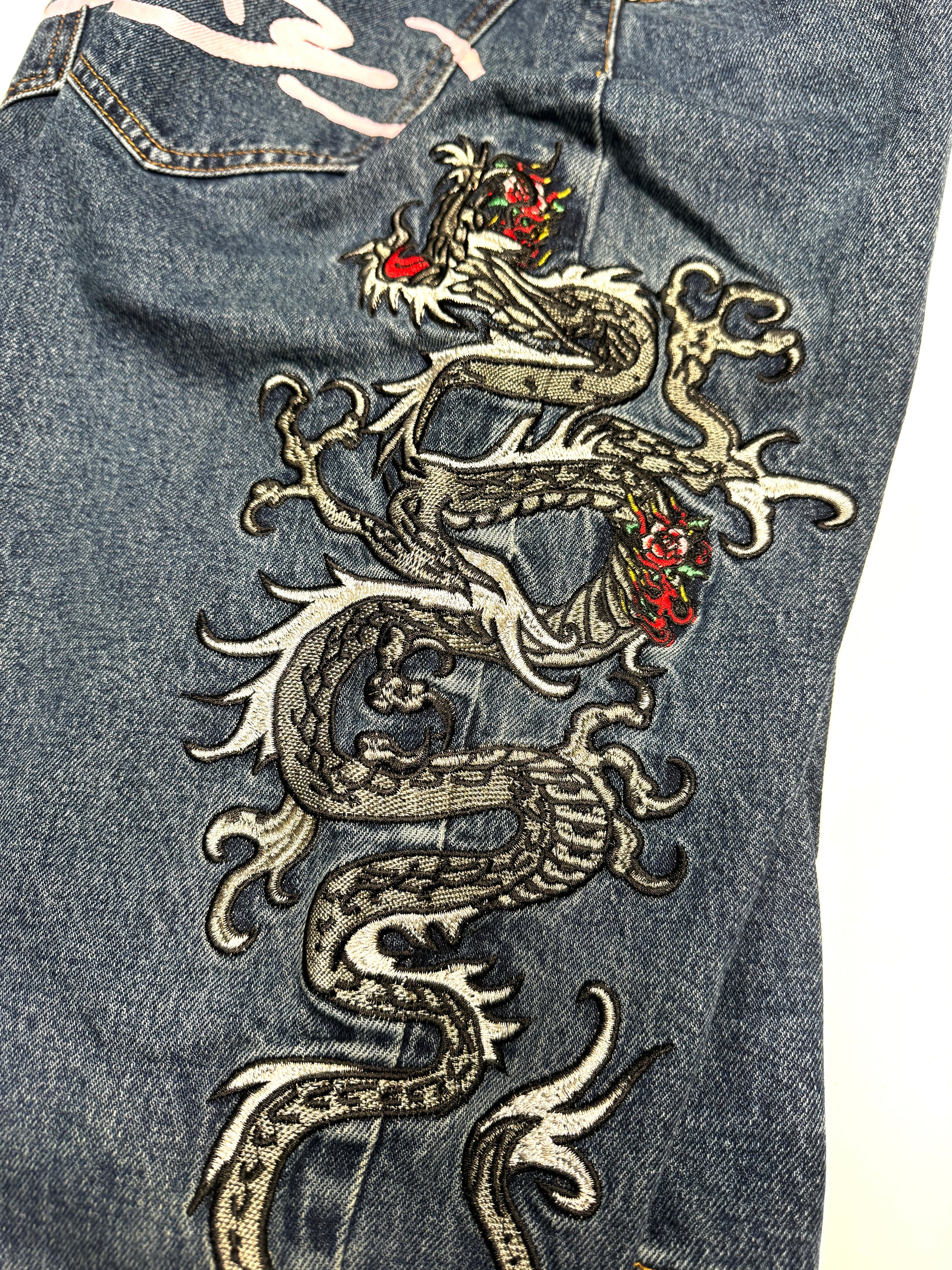 Ed Hardy Pink Blossom Denim Short