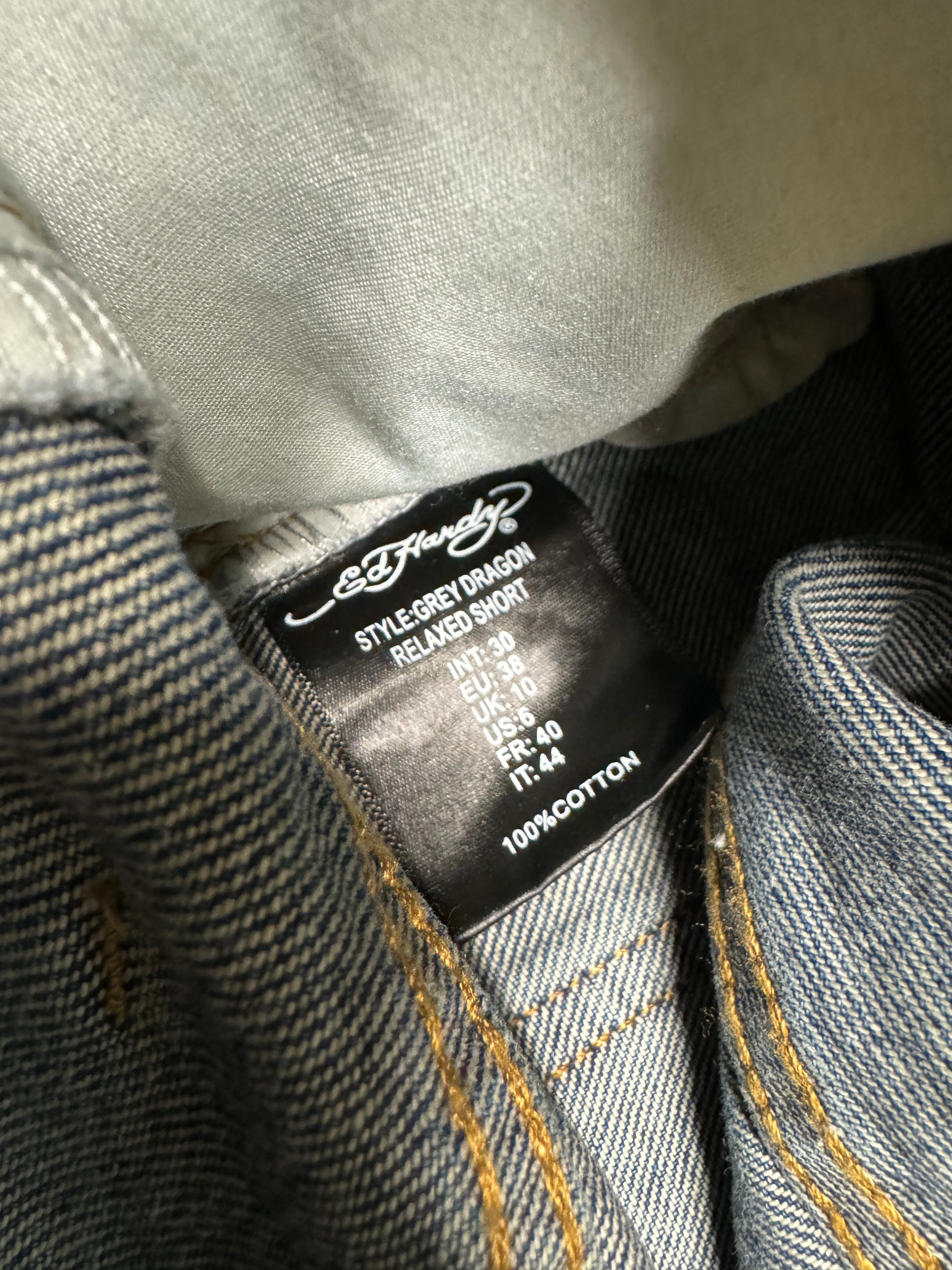 Ed Hardy Pink Blossom Denim Short