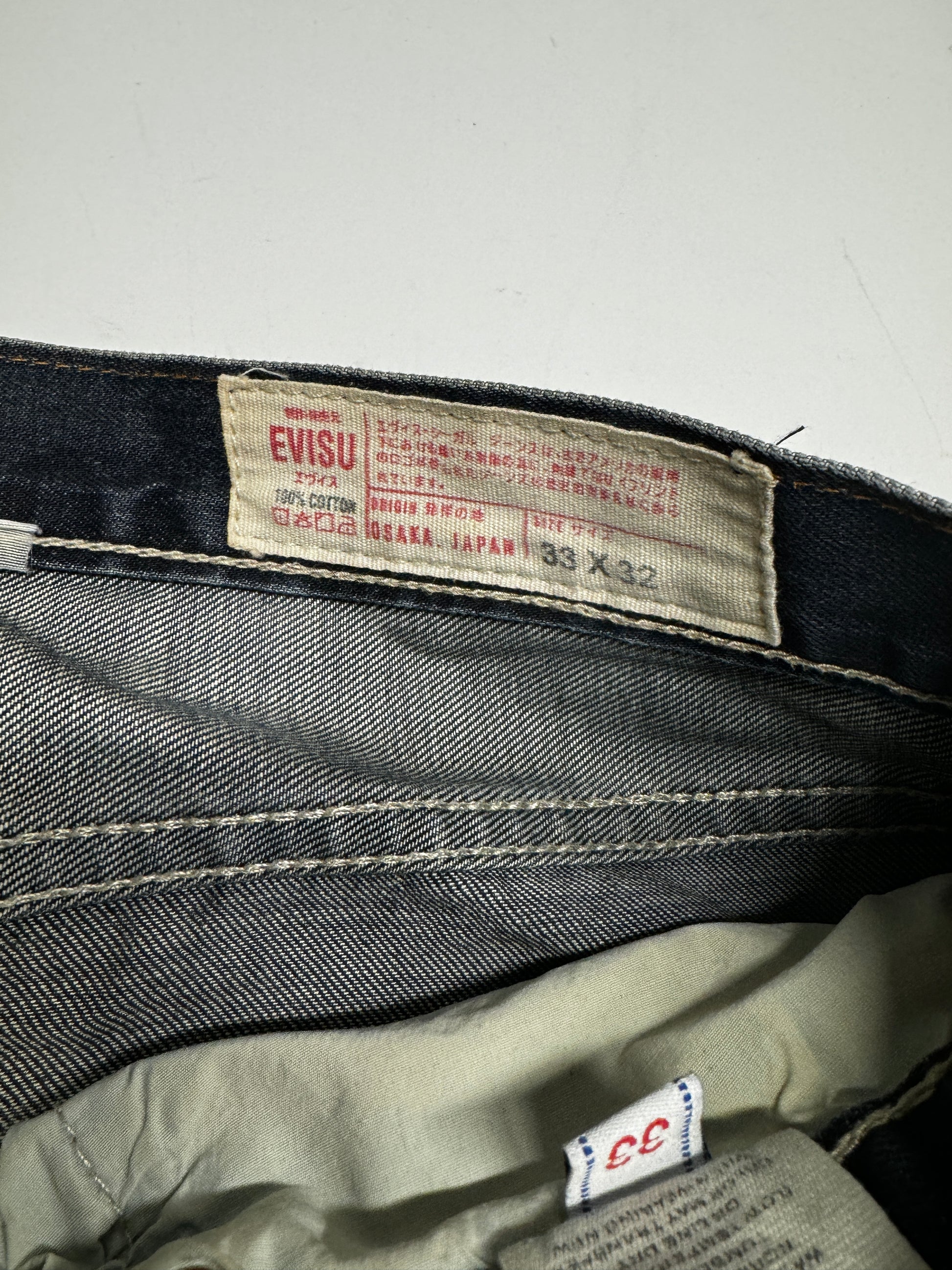 Evisu Wording Daicock Washed Denim Jean