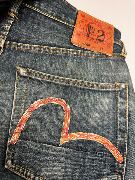 Evisu No.2 White Seagull Fire Denim Jean