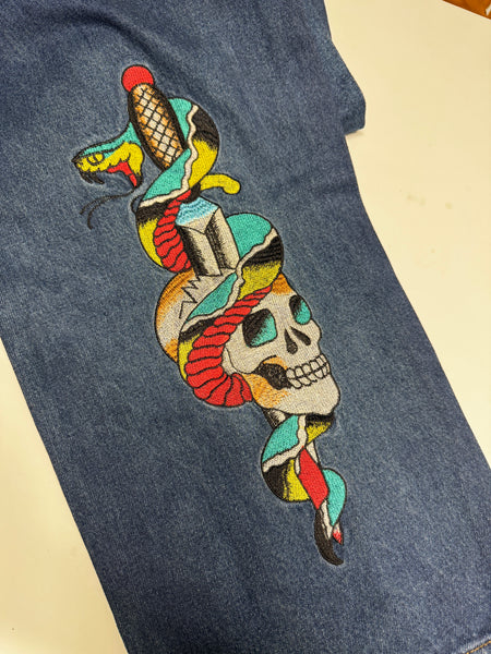 Ed Hardy Skull Baggy Denim Jean