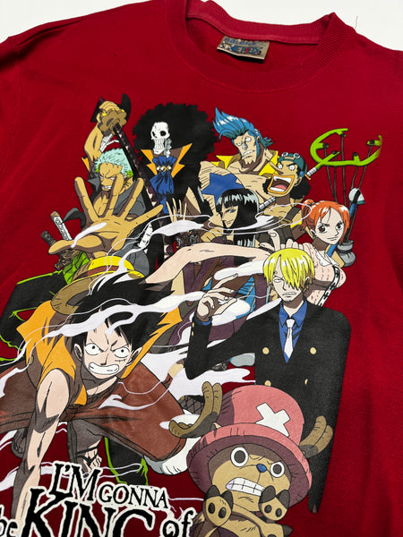 One Piece "Im gonna be the pirate king"Red  Long Sleeve