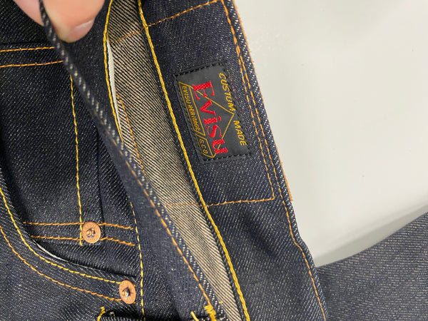 Evisu No.3 Baby Blue Daicock Raw Denim Jean