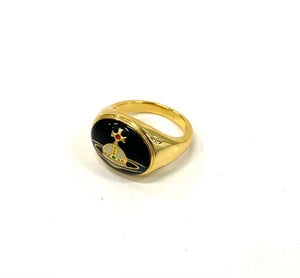 Vivienne Westwood Black Gold Ring