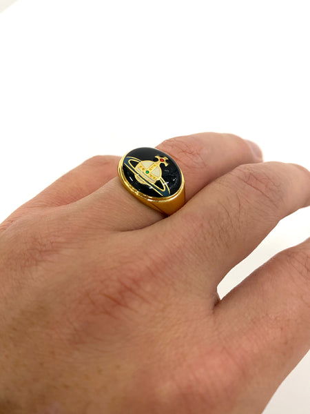 Vivienne Westwood Black Gold Ring