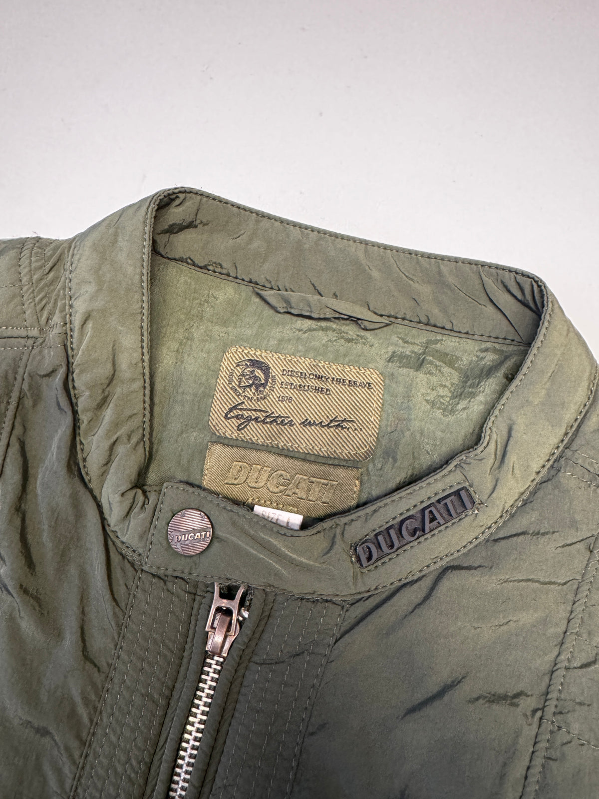 Diesel x Ducati Light Bomber Army Green Jacket